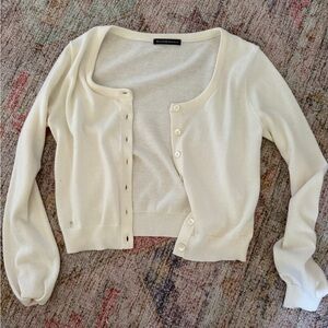 Brandy Melville cream sweater with buttons